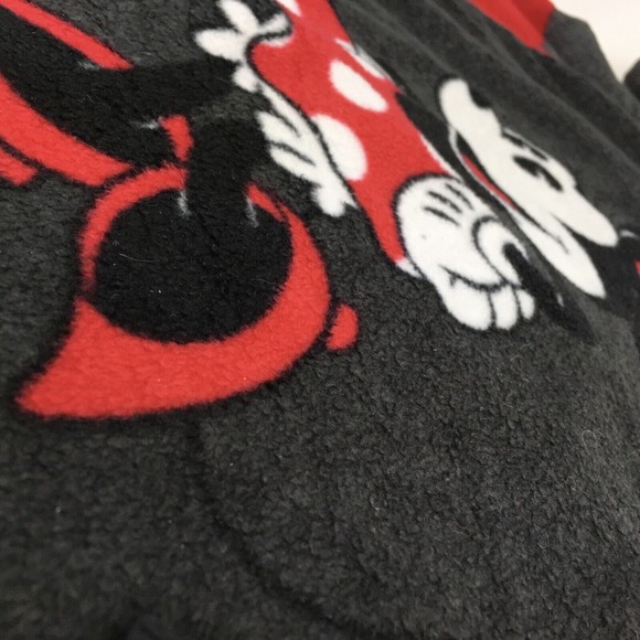 Disney Luxe Collection Sz S Black Red Minnie Mouse Hoodie Pullover Sweater - Picture 6 of 12